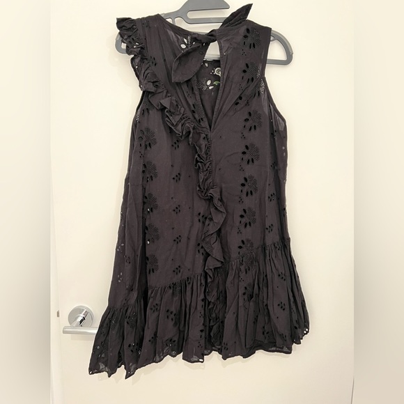 ZARA Floral Embroidered Eyelet Dress - Picture 2 of 7